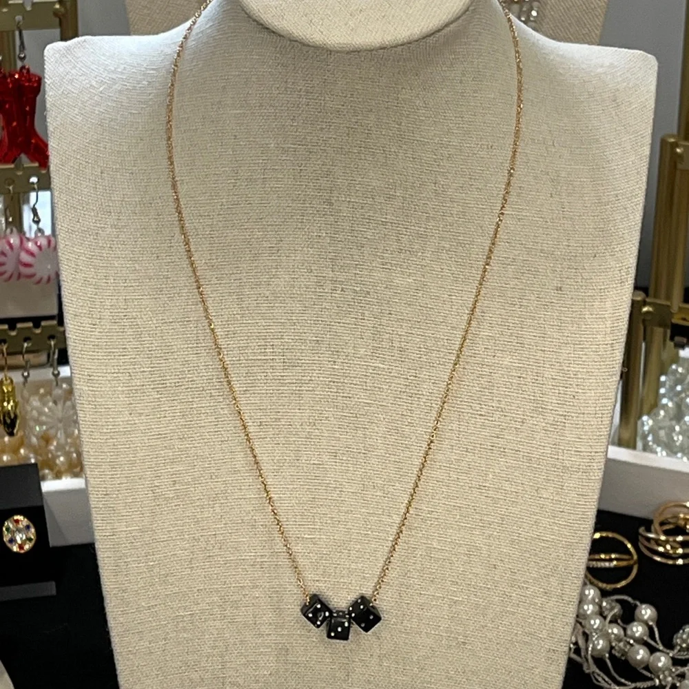 NWT Bulk Wholesale 3-piece Elegant Gold and Black Layering Necklaces